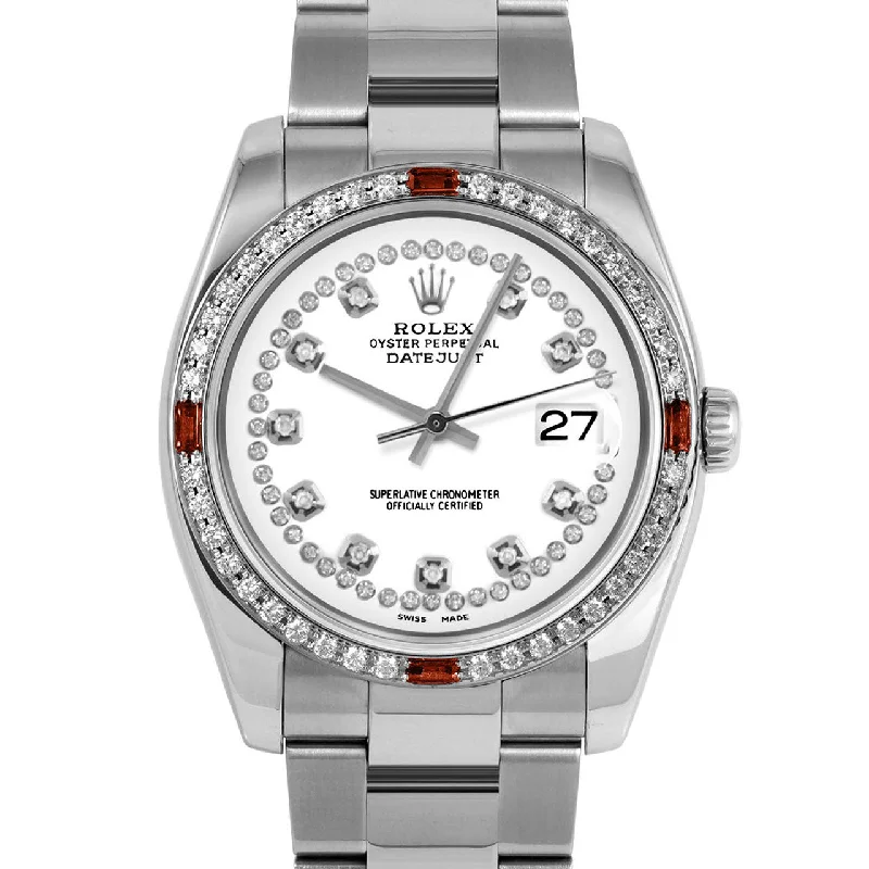 Rolex Datejust 36mm | 116234-WHT-STRD-4RBY-OYS