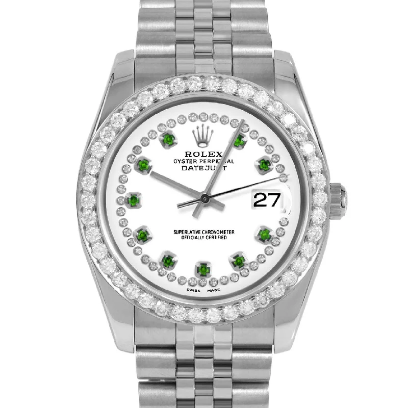 Rolex Datejust 36mm | 116234-WHT-STRE-25CT-JBL