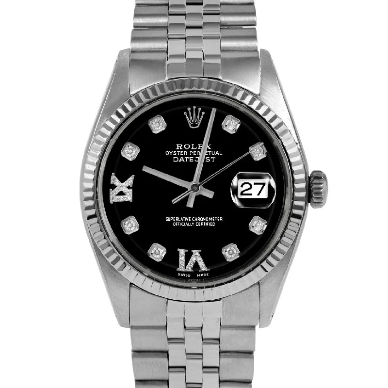 Rolex Datejust 36mm | 1601-SS-BLK-8DR69-FLT-JBL