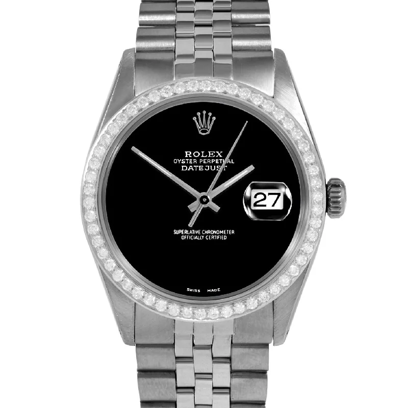 Rolex Datejust 36mm | 1601-SS-BLK-NOHM-BDS-JBL