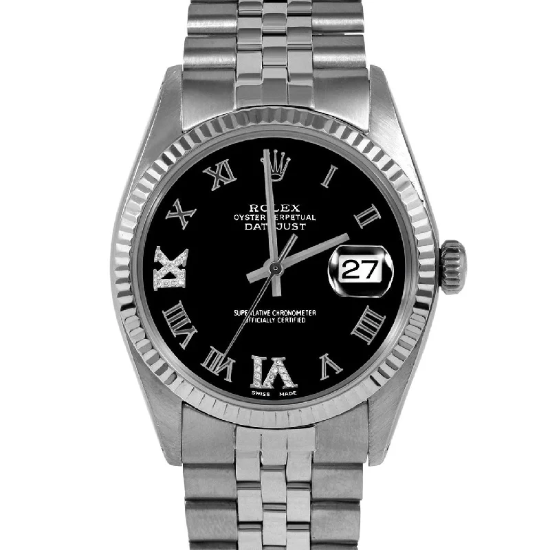 Rolex Datejust 36mm | 1601-SS-BLK-RDR69-FLT-JBL