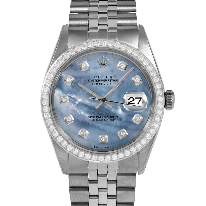 Rolex Datejust 36mm | 1601-SS-BLMOP-DIA-AM-BDS-JBL