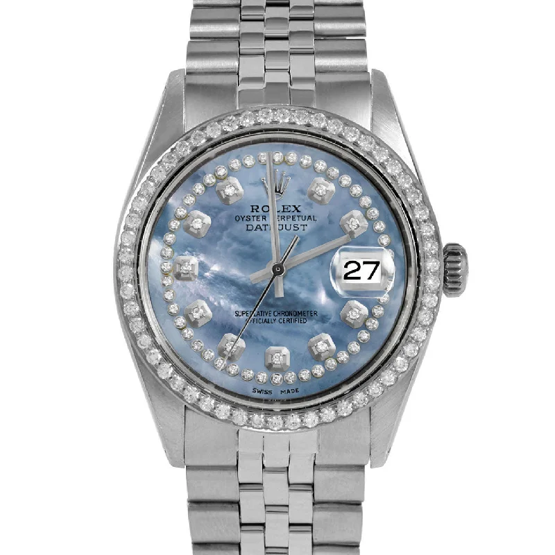 Rolex Datejust 36mm | 1601-SS-BLMOP-STRD-BDS-JBL