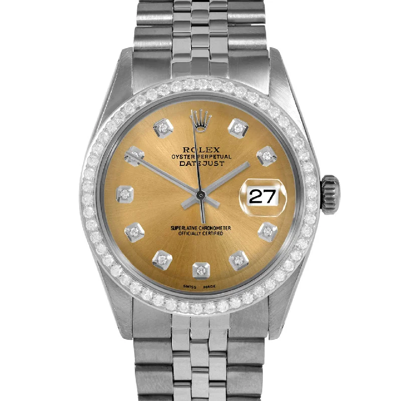 Rolex Datejust 36mm | 1601-SS-CHM-DIA-AM-BDS-JBL