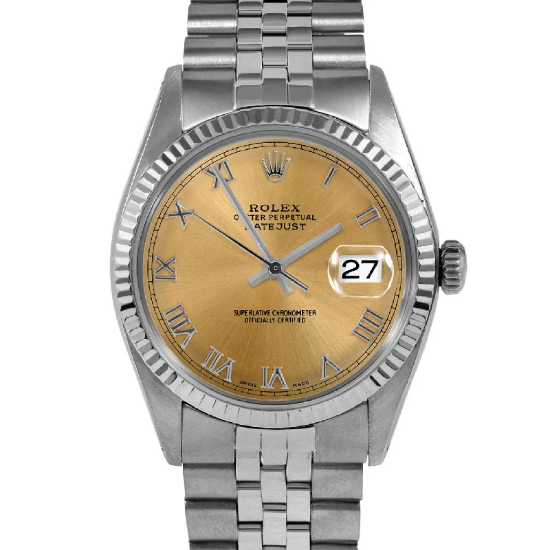 Rolex Datejust 36mm | 1601-SS-CHM-ROM-FLT-JBL