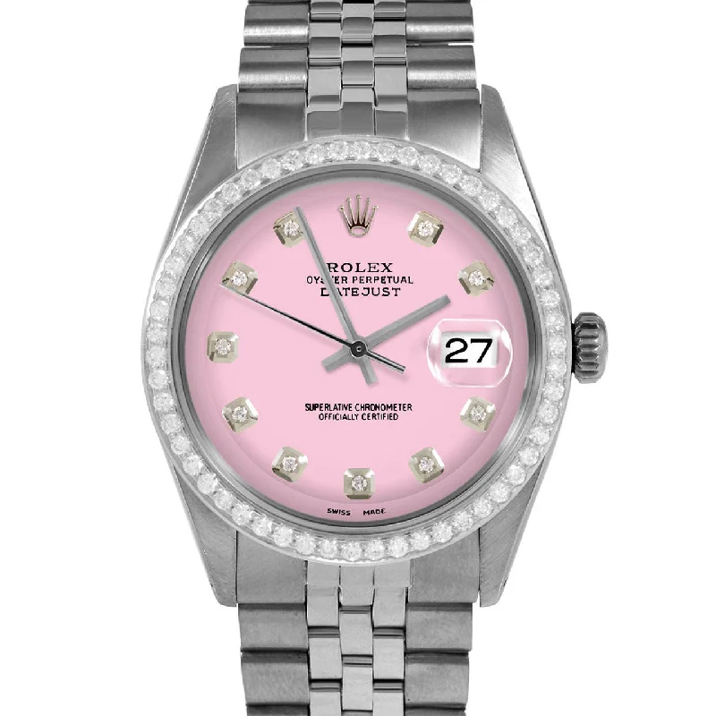 Rolex Datejust 36mm | 1601-SS-PNK-DIA-AM-BDS-JBL