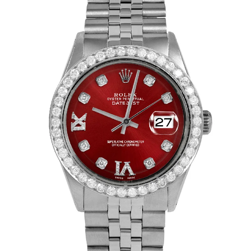 Rolex Datejust 36mm | 1601-SS-RED-8DR69-25CT-JBL