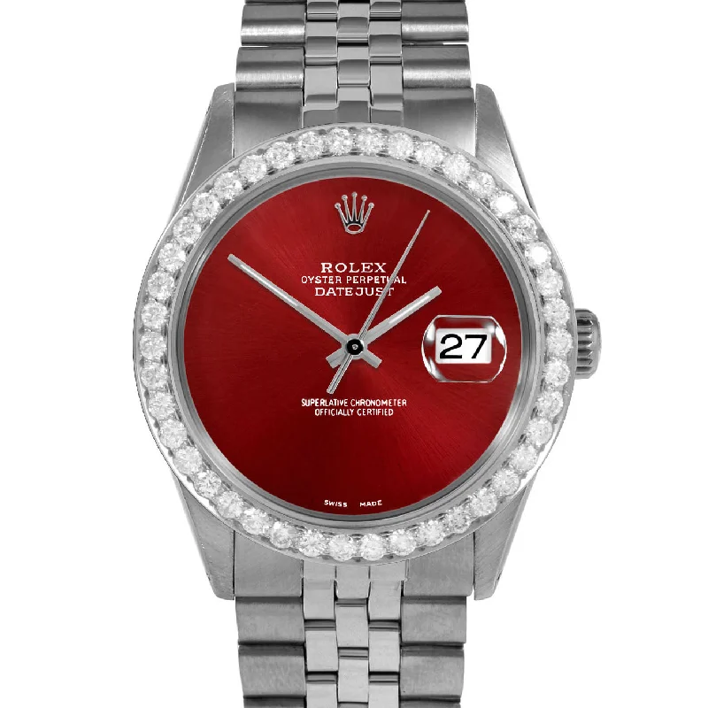 Rolex Datejust 36mm | 1601-SS-RED-NOHM-25CT-JBL