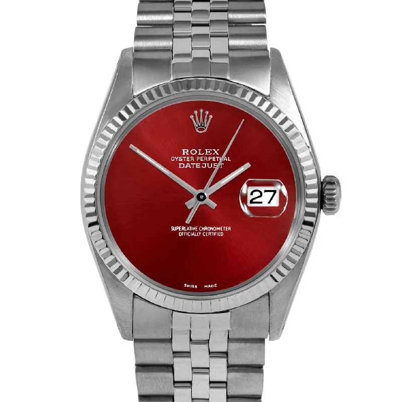 Rolex Datejust 36mm | 1601-SS-RED-NOHM-FLT-JBL