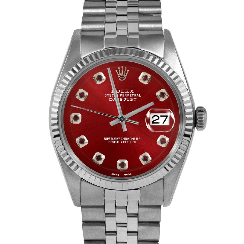 Rolex Datejust 36mm | 1601-SS-RED-RBY-AM-FLT-JBL