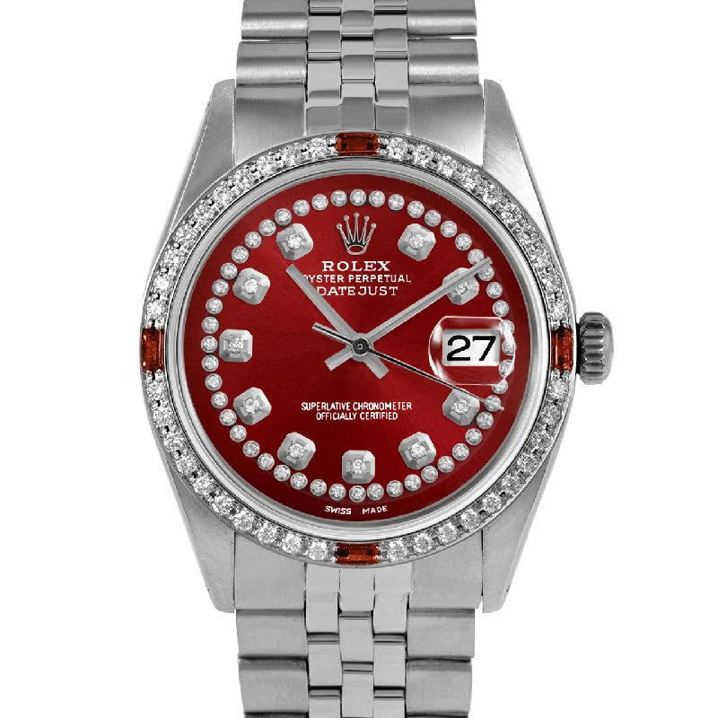 Rolex Datejust 36mm | 1601-SS-RED-STRD-4RBY-JBL