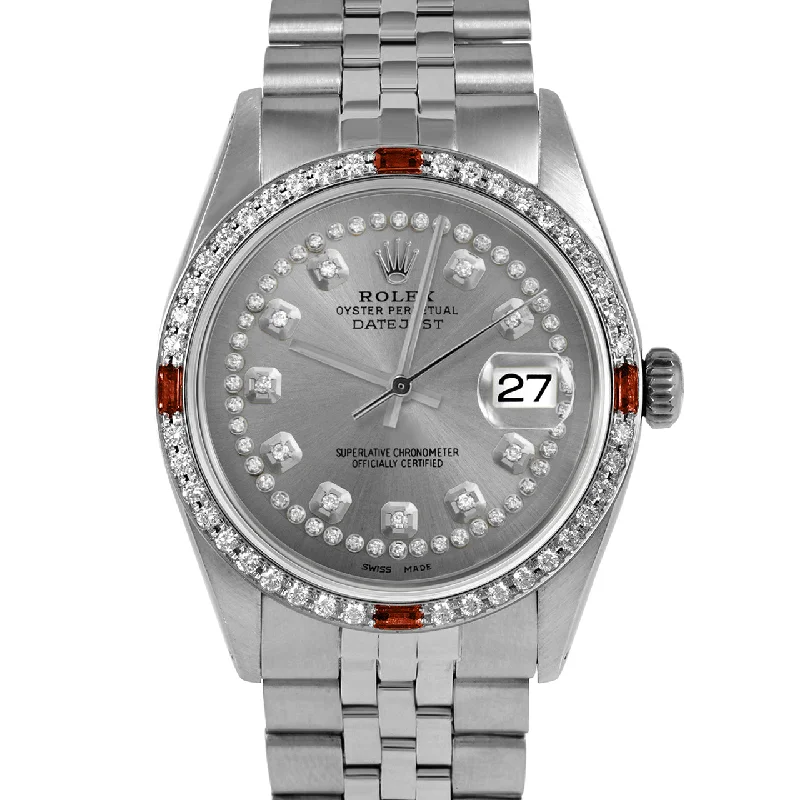 Rolex Datejust 36mm | 1601-SS-SLT-STRD-4RBY-JBL