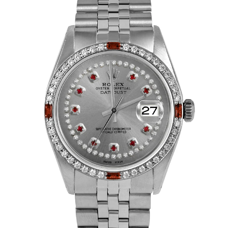 Rolex Datejust 36mm | 1601-SS-SLT-STRR-4RBY-JBL