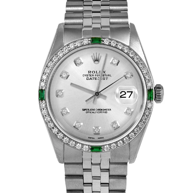 Rolex Datejust 36mm | 1601-SS-SLV-DIA-AM-4EMD-JBL