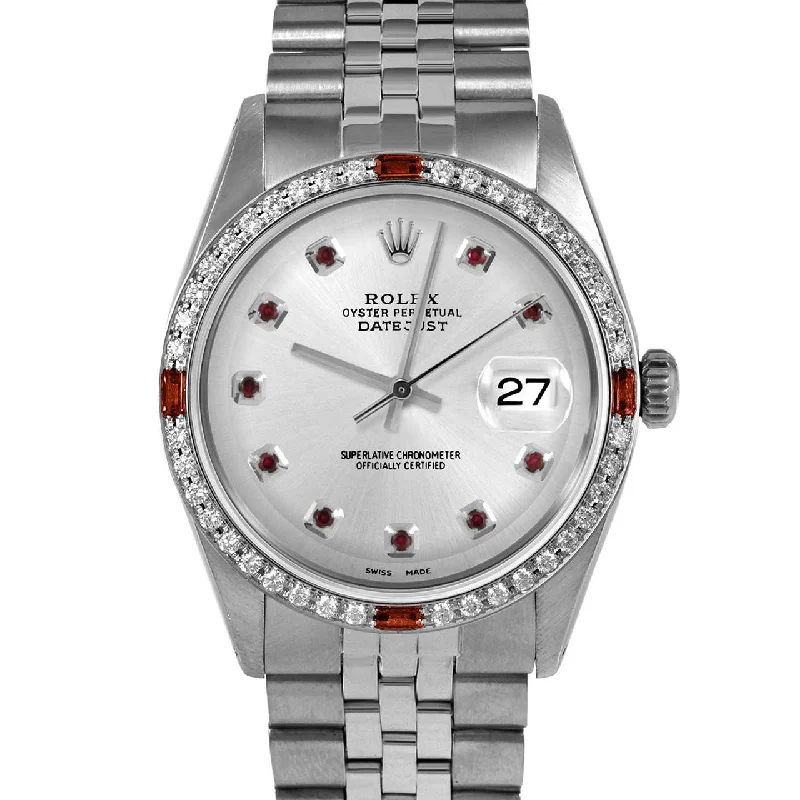 Rolex Datejust 36mm | 1601-SS-SLV-RBY-AM-4RBY-JBL