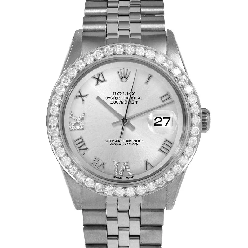 Rolex Datejust 36mm | 1601-SS-SLV-RDR69-25CT-JBL