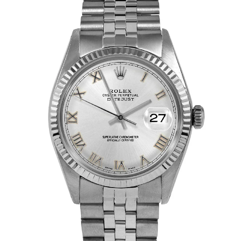 Rolex Datejust 36mm | 1601-SS-SLV-ROM-FLT-JBL