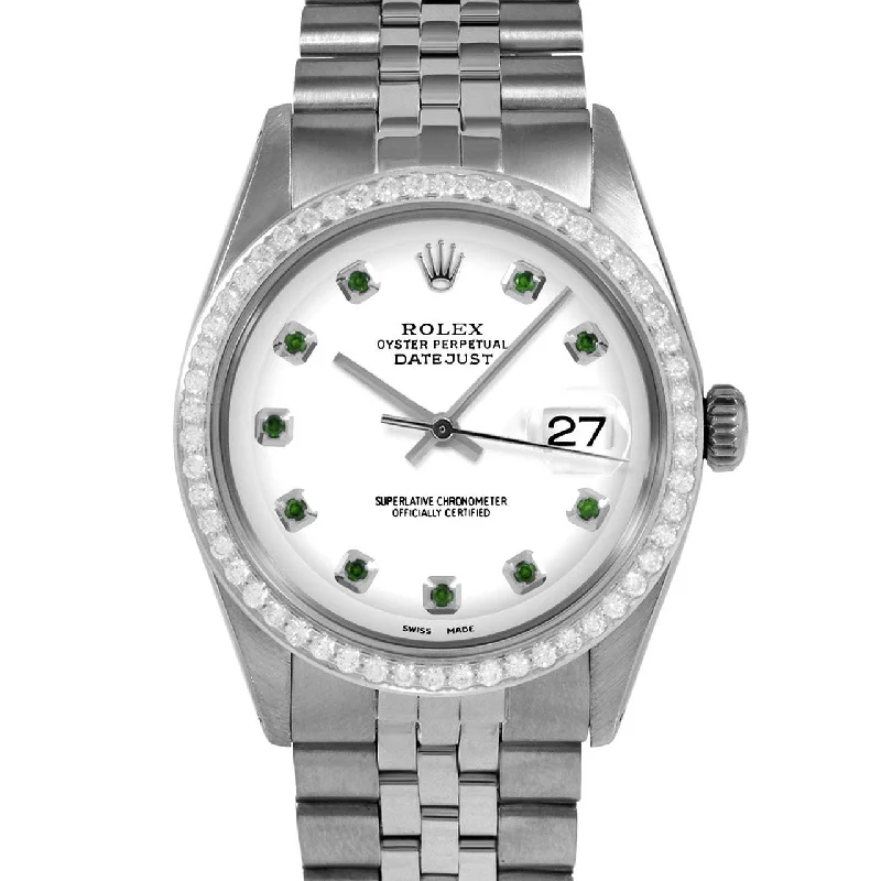 Rolex Datejust 36mm | 1601-SS-WHT-EMD-AM-BDS-JBL