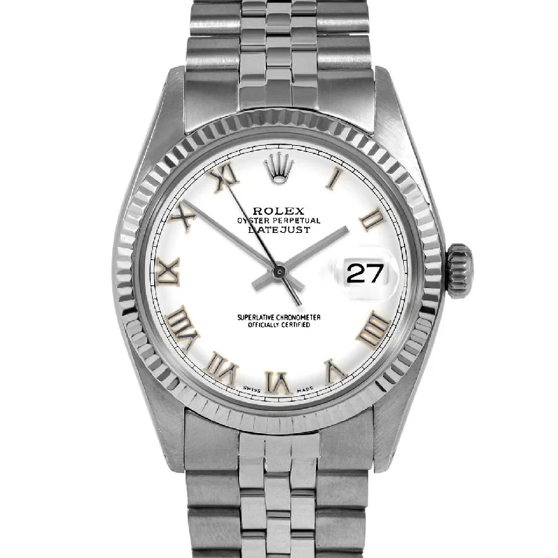 Rolex Datejust 36mm | 1601-SS-WHT-ROM-FLT-JBL