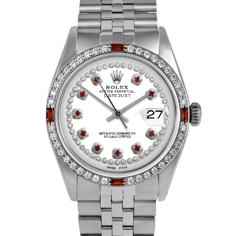 Rolex Datejust 36mm | 1601-SS-WHT-STRR-4RBY-JBL