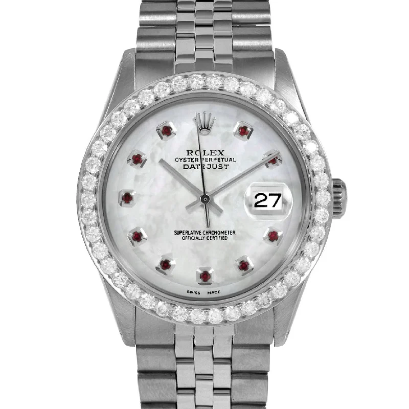 Rolex Datejust 36mm | 1601-SS-WMOP-RBY-AM-25CT-JBL