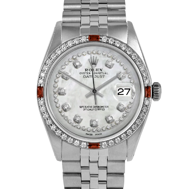 Rolex Datejust 36mm | 1601-SS-WMOP-STRD-4RBY-JBL