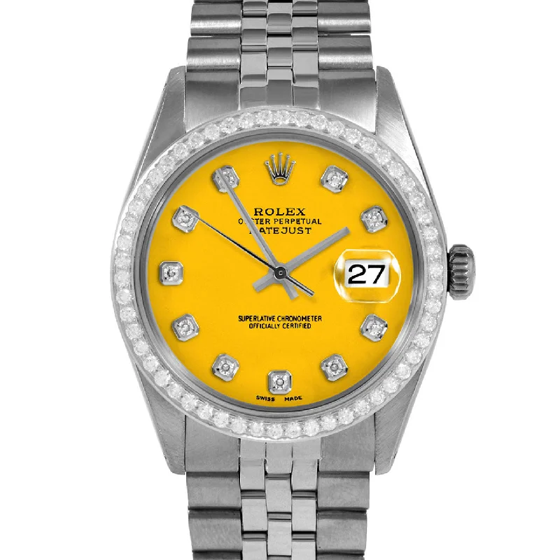 Rolex Datejust 36mm | 1601-SS-YLW-DIA-AM-BDS-JBL