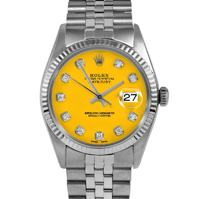 Rolex Datejust 36mm | 1601-SS-YLW-DIA-AM-FLT-JBL