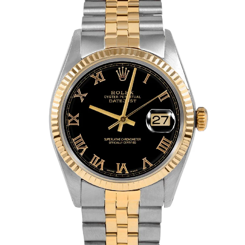 Rolex Datejust 36mm | 1601-TT-BLK-ROM-FLT-JBL