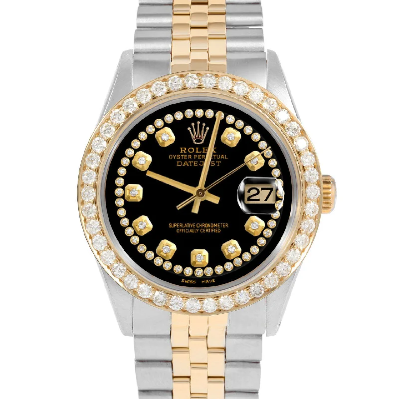 Rolex Datejust 36mm | 1601-TT-BLK-STRD-25CT-JBL