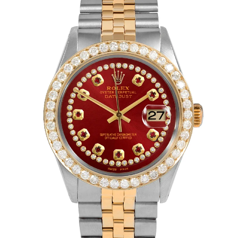 Rolex Datejust 36mm | 1601-TT-RED-STRR-25CT-JBL