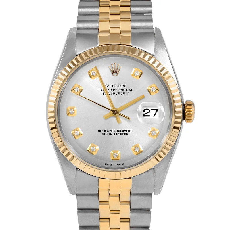 Rolex Datejust 36mm | 1601-TT-SLV-DIA-AM-FLT-JBL