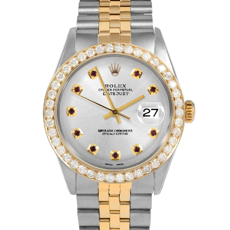 Rolex Datejust 36mm | 1601-TT-SLV-RBY-AM-25CT-JBL