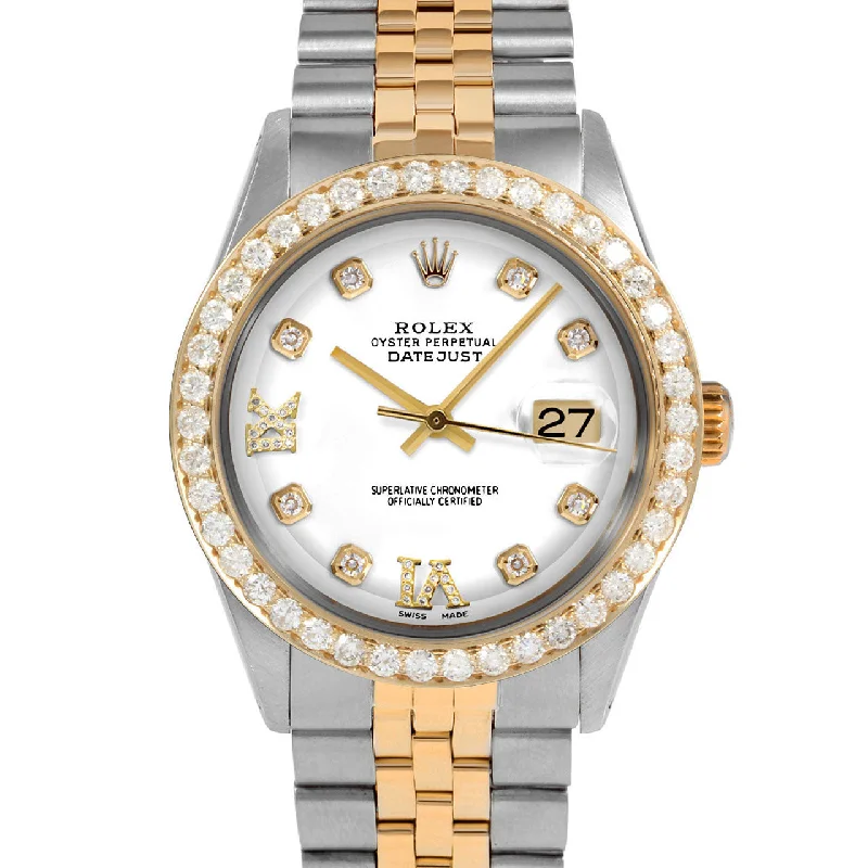 Rolex Datejust 36mm | 1601-TT-WHT-8DR69-25CT-JBL