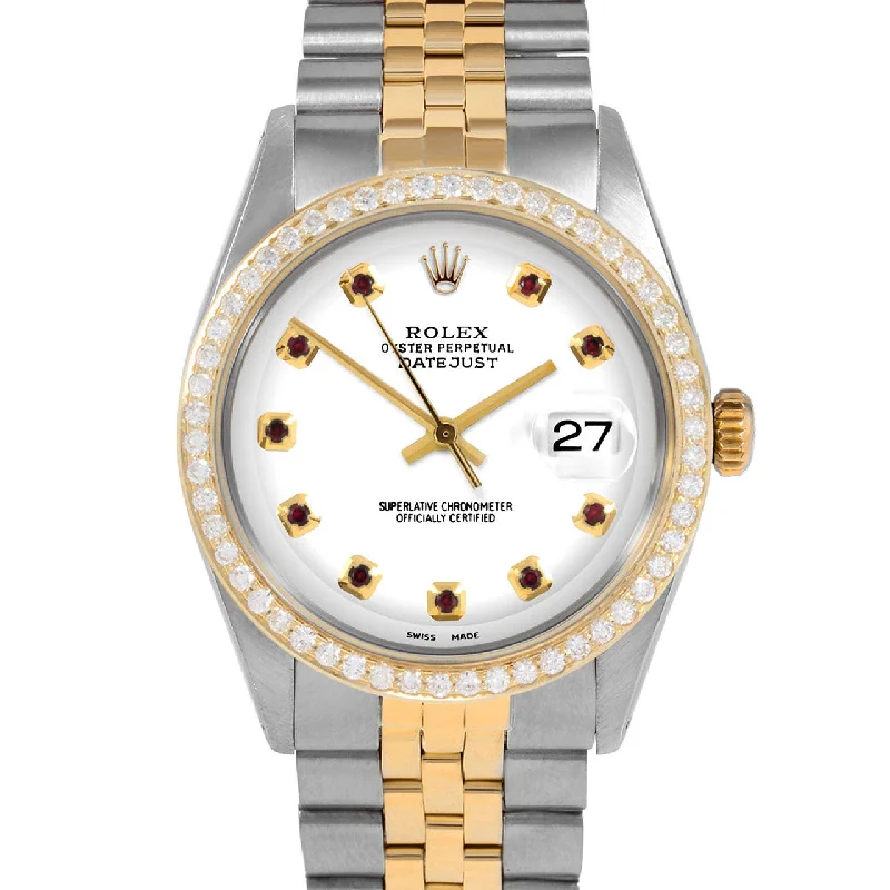 Rolex Datejust 36mm | 1601-TT-WHT-RBY-AM-BDS-JBL