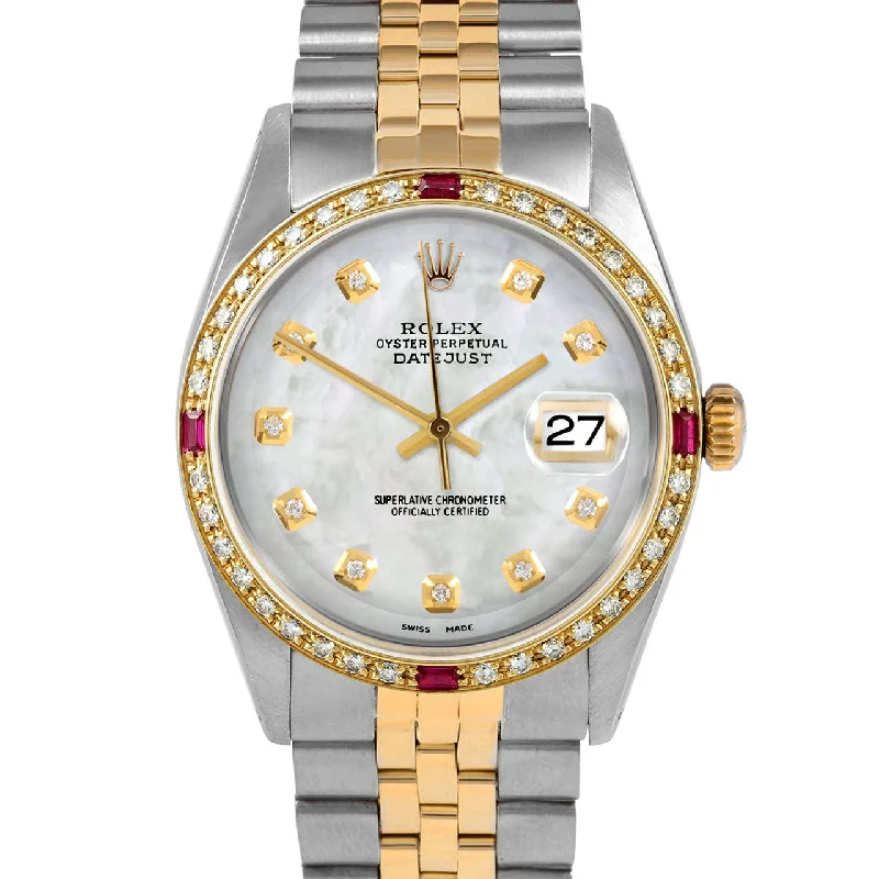 Rolex Datejust 36mm | 1601-TT-WMOP-DIA-AM-4RBY-JBL