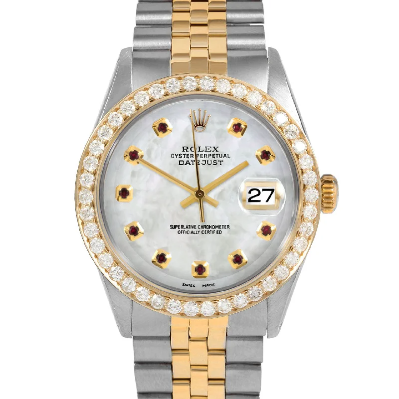 Rolex Datejust 36mm | 1601-TT-WMOP-RBY-AM-25CT-JBL