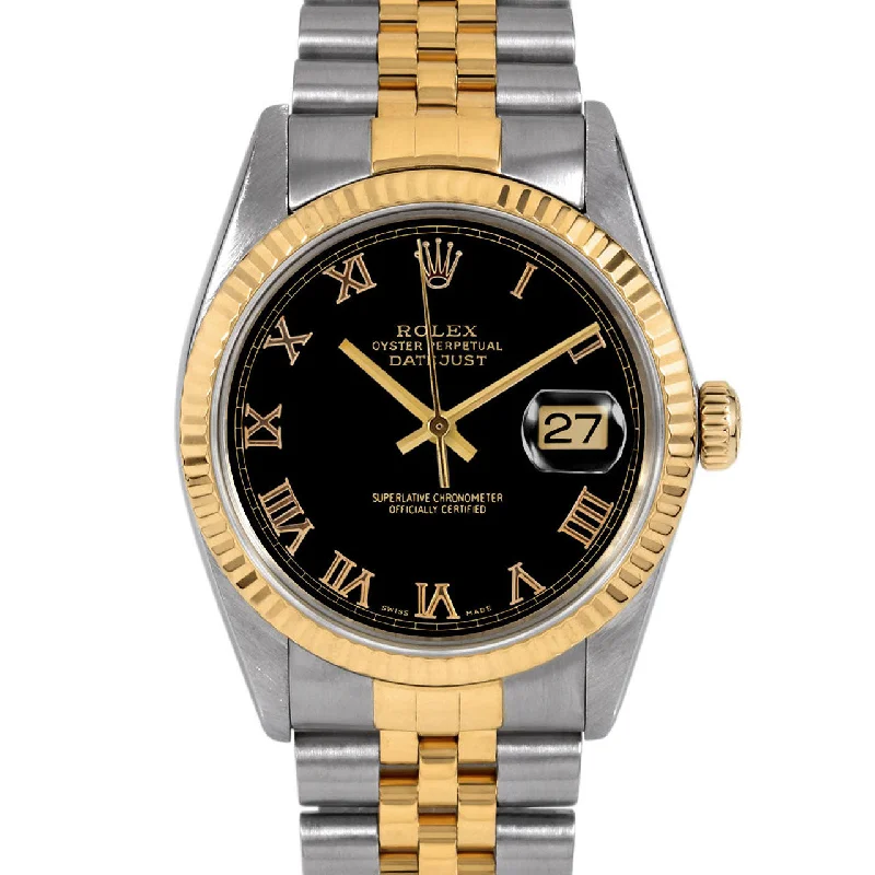 Rolex Datejust 36mm | 16013-BLK-ROM-FLT-JBL