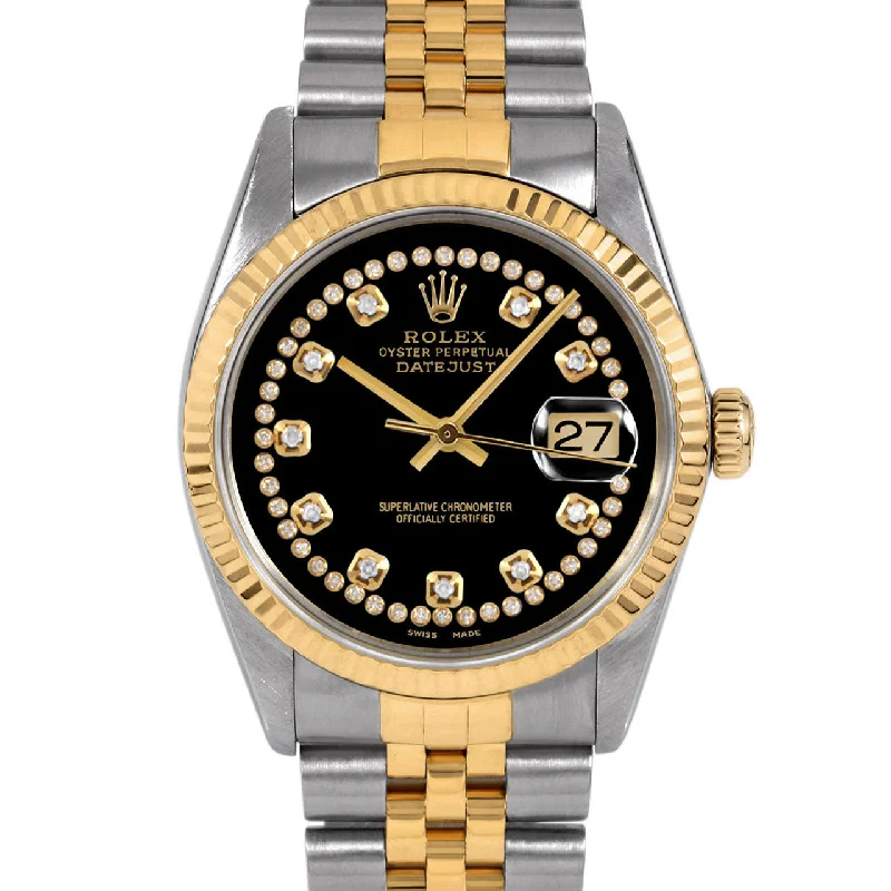 Rolex Datejust 36mm | 16013-BLK-STRD-FLT-JBL