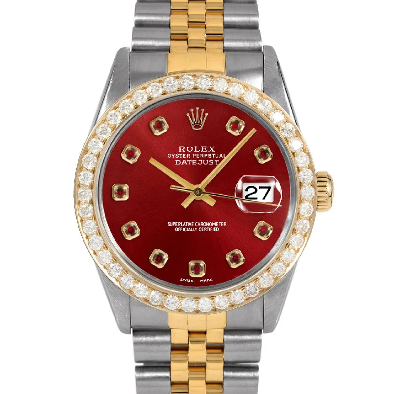 Rolex Datejust 36mm | 16013-RED-RBY-AM-25CT-JBL