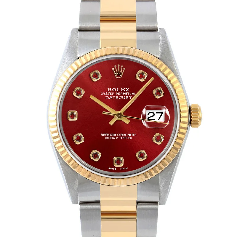 Rolex Datejust 36mm | 16013-RED-RBY-AM-FLT-OYS