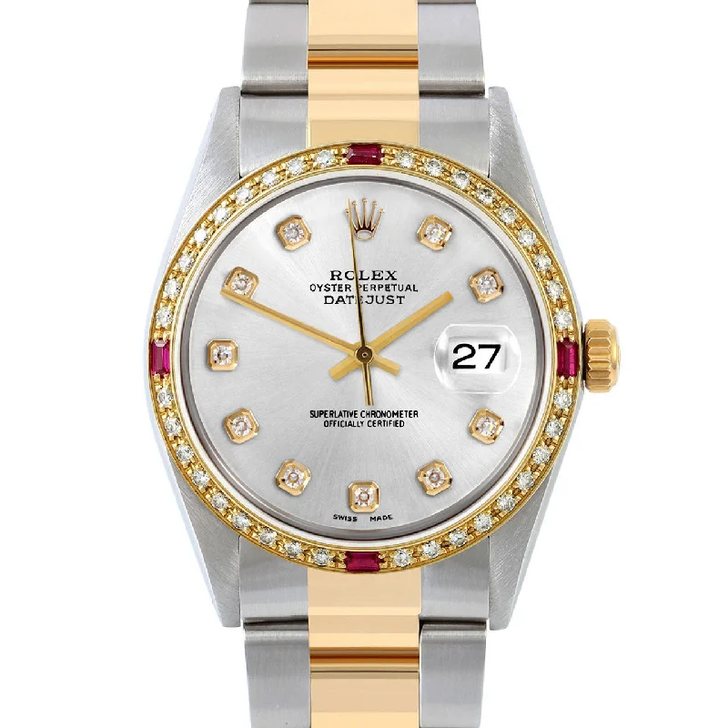 Rolex Datejust 36mm | 16013-SLV-DIA-AM-4RBY-OYS