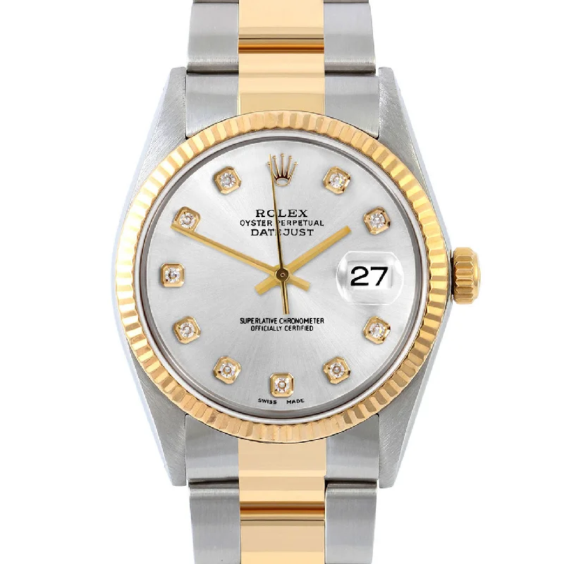 Rolex Datejust 36mm | 16013-SLV-DIA-AM-FLT-OYS