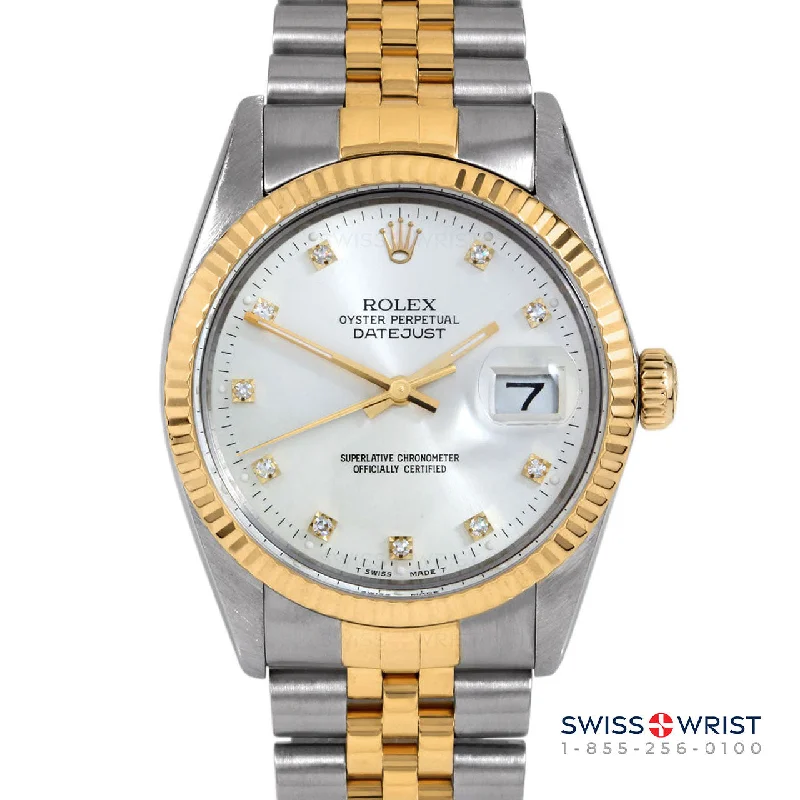 Rolex Datejust 36mm | 16013-SLV-DIA-OLD-FLT-JBL