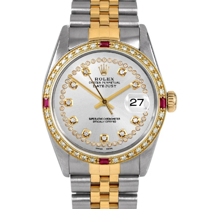 Rolex Datejust 36mm | 16013-SLV-STRD-4RBY-JBL