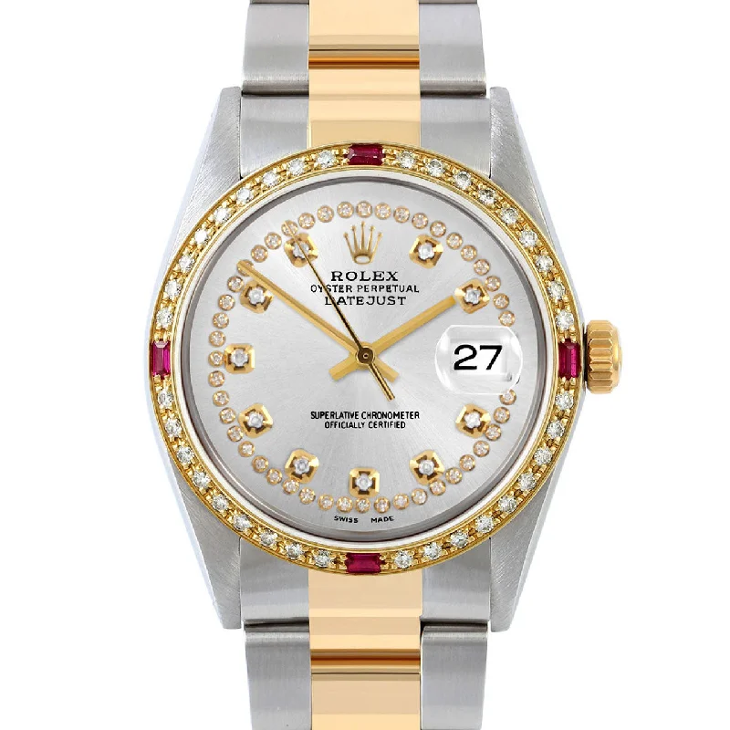 Rolex Datejust 36mm | 16013-SLV-STRD-4RBY-OYS