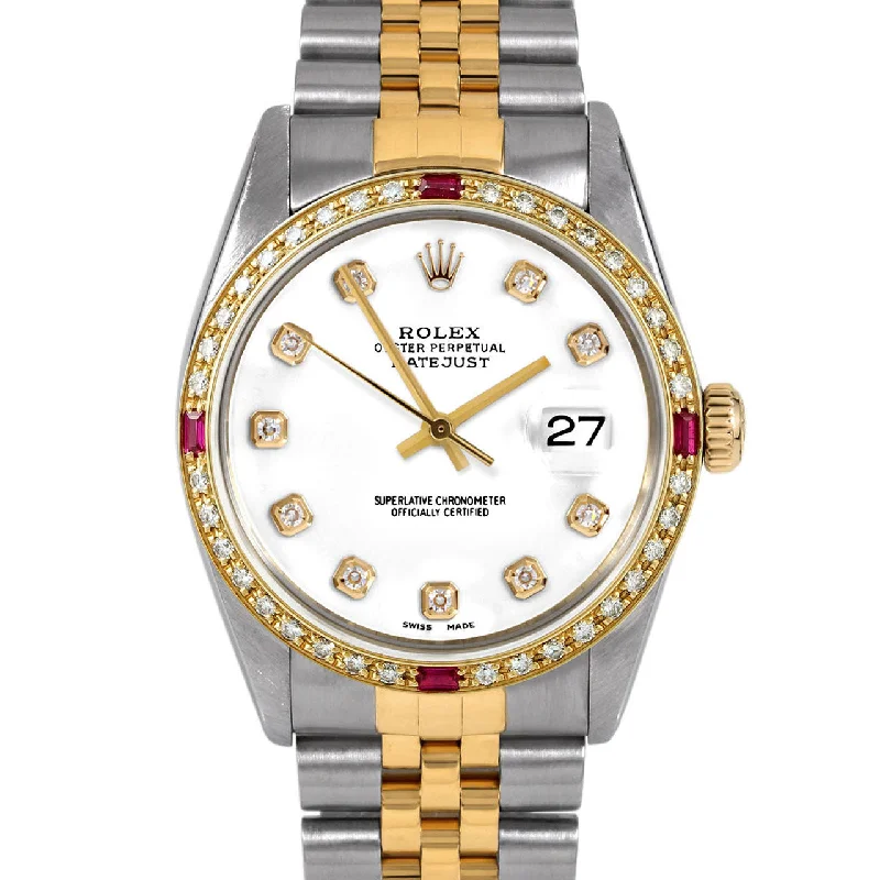 Rolex Datejust 36mm | 16013-WHT-DIA-AM-4RBY-JBL