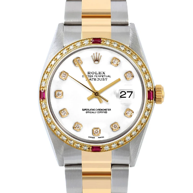 Rolex Datejust 36mm | 16013-WHT-DIA-AM-4RBY-OYS