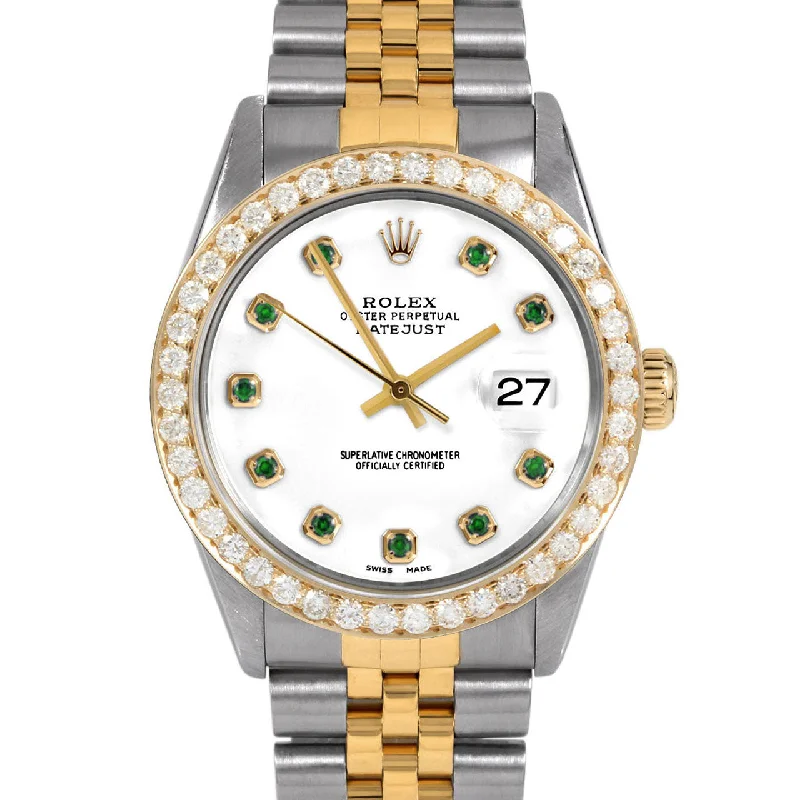 Rolex Datejust 36mm | 16013-WHT-EMD-AM-25CT-JBL