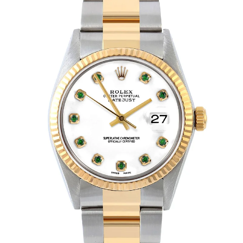 Rolex Datejust 36mm | 16013-WHT-EMD-AM-FLT-OYS